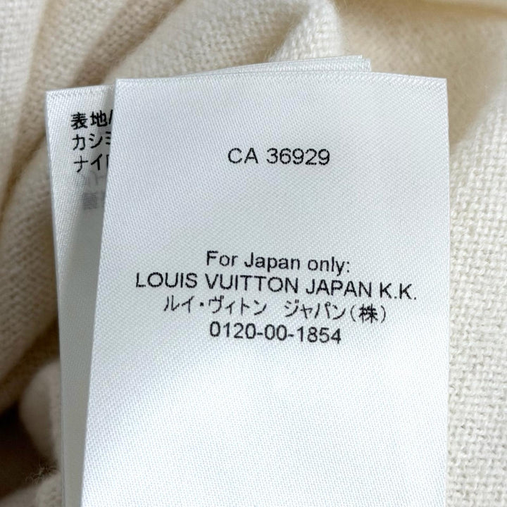 Excellent LOUIS VUITTON one piece Cashmere turtleneck with metal logo cashmere M
