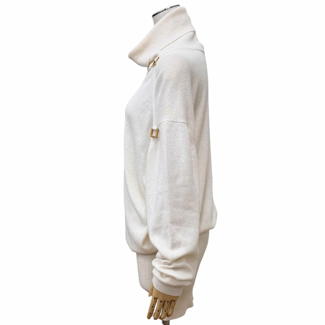 Excellent LOUIS VUITTON one piece Cashmere turtleneck with metal logo cashmere M