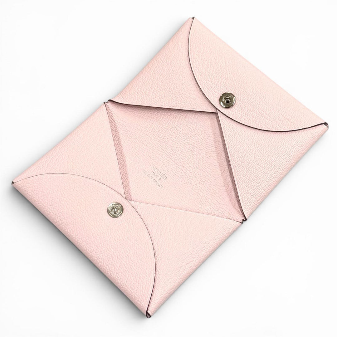 Pristine HERMES Card Case Calvi Pass Case Card Case Shave Women