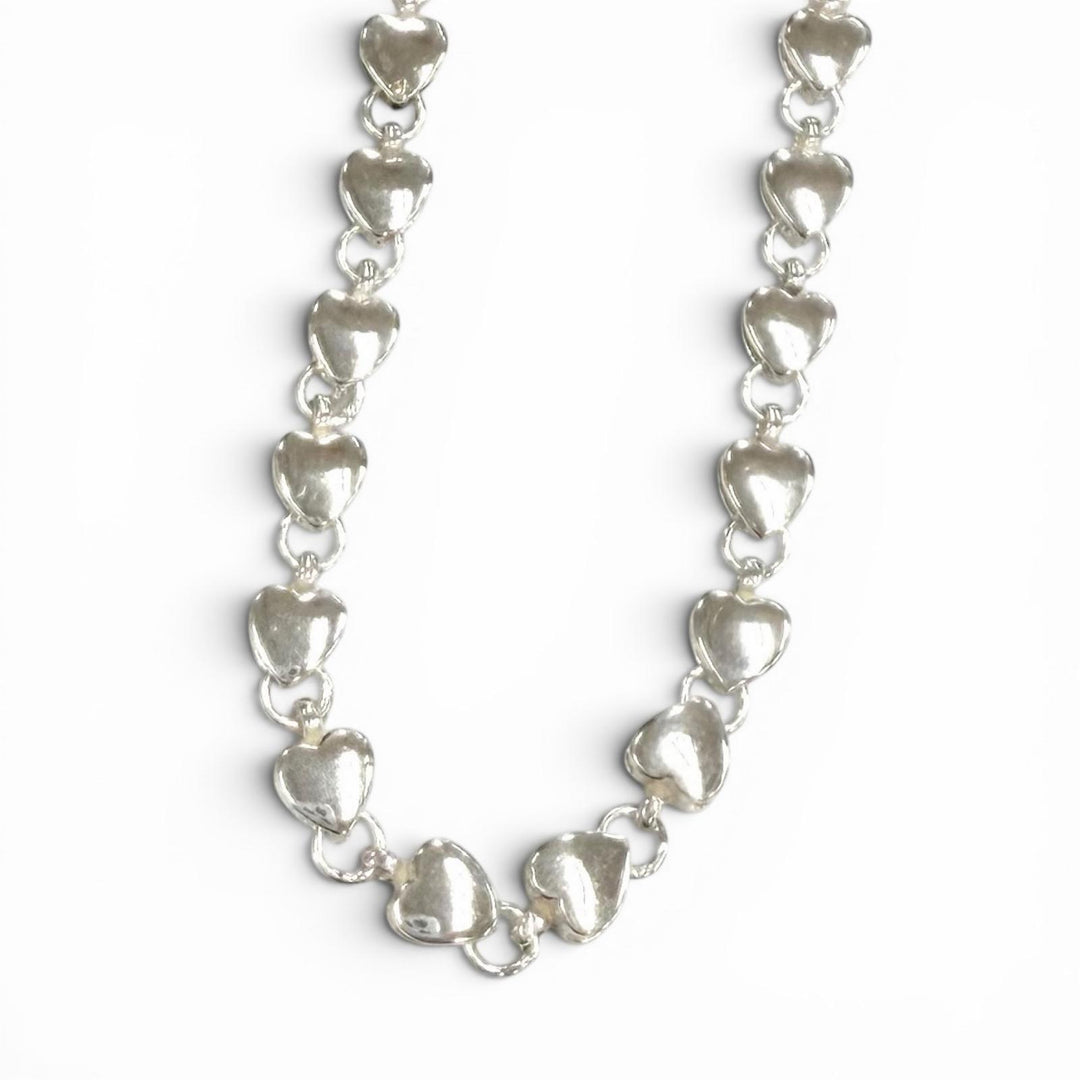 Great TIFFANY&Co. Necklace Puff Heart Necklace Silver 925 Women