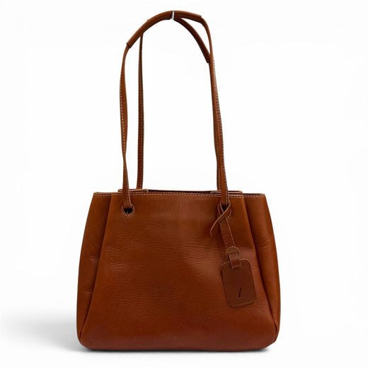 Great 土屋鞄 Shoulder Bag Diario Gathered leather with charm Brown leather Women