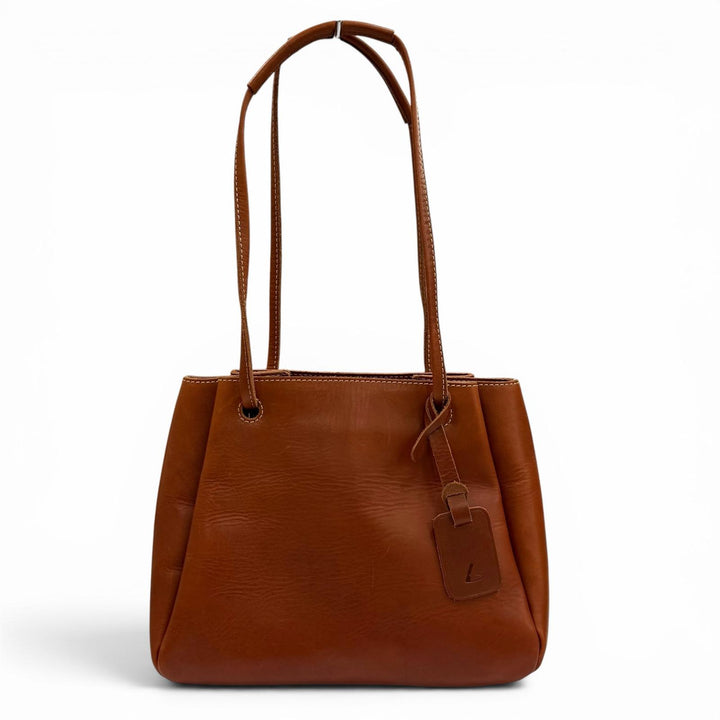 Great 土屋鞄 Shoulder Bag Diario Gathered leather with charm Brown leather Women