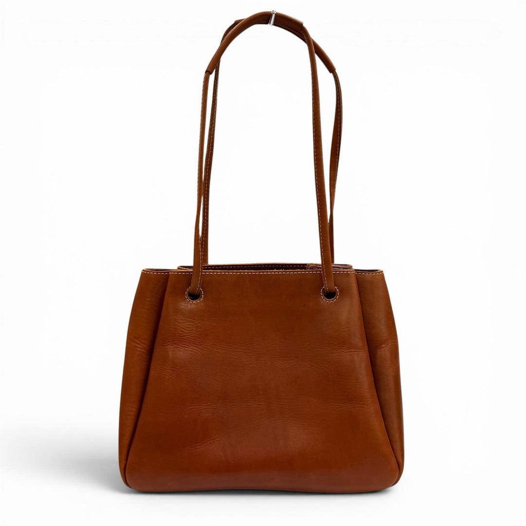 Great 土屋鞄 Shoulder Bag Diario Gathered leather with charm Brown leather Women