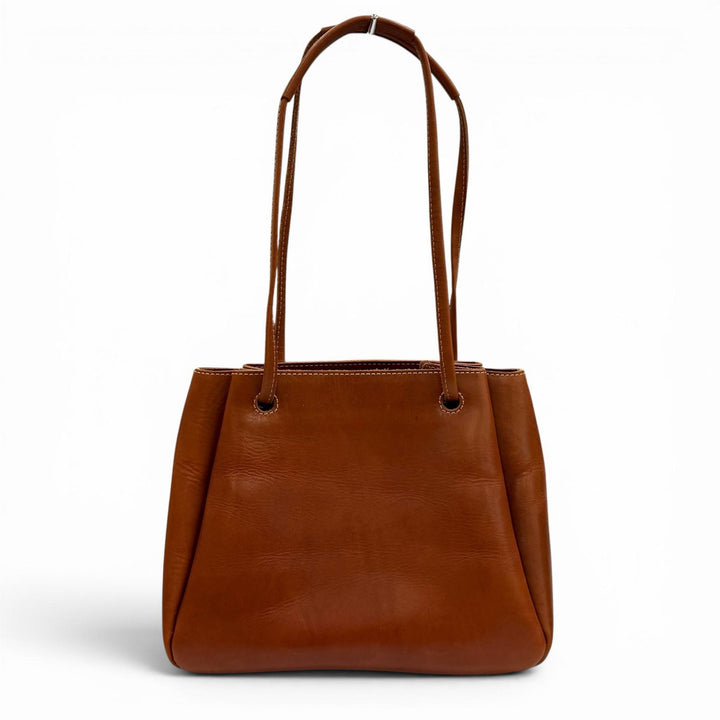 Great 土屋鞄 Shoulder Bag Diario Gathered leather with charm Brown leather Women