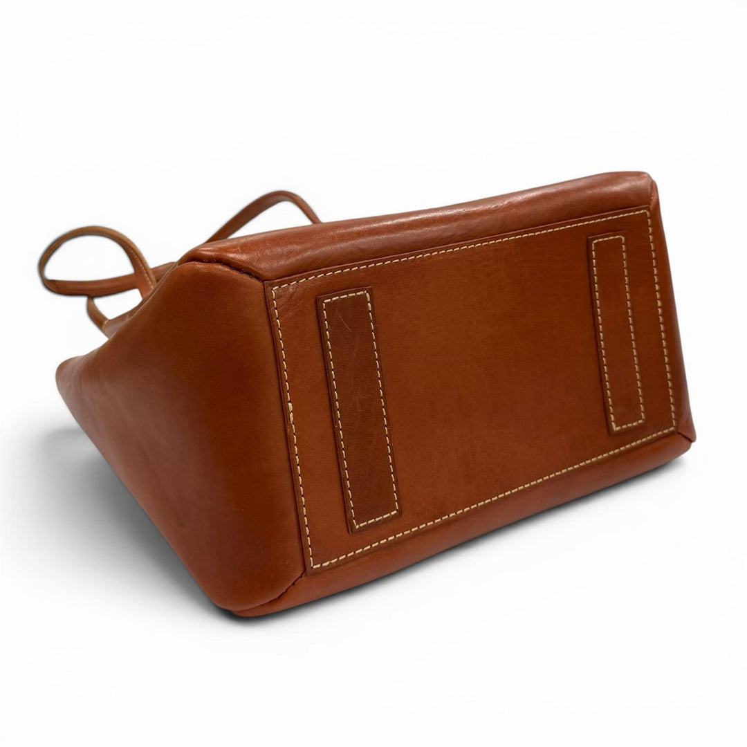 Great 土屋鞄 Shoulder Bag Diario Gathered leather with charm Brown leather Women