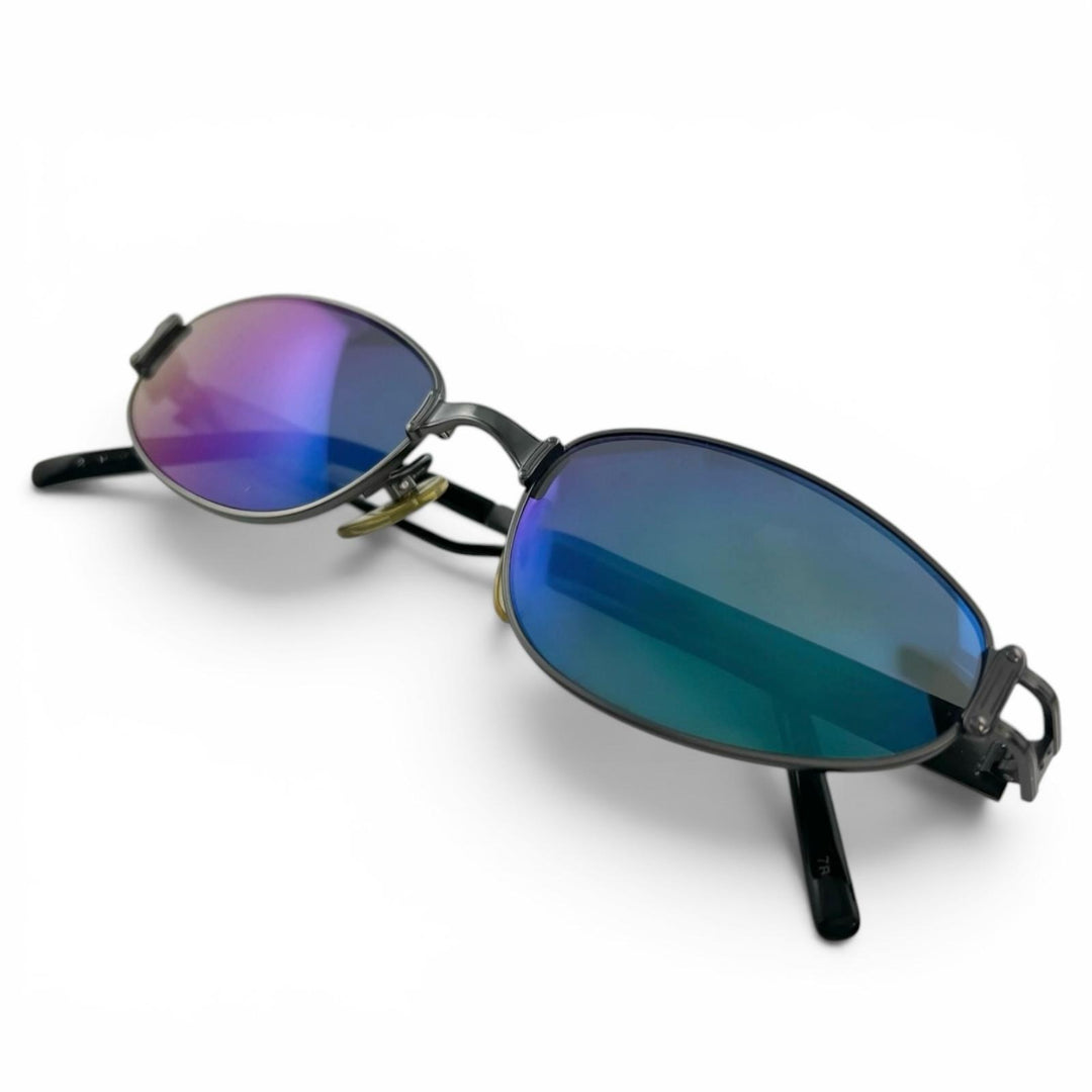 Great JEAN-PAUL GAULTIER sunglasses black metal mens JPG 58-6108