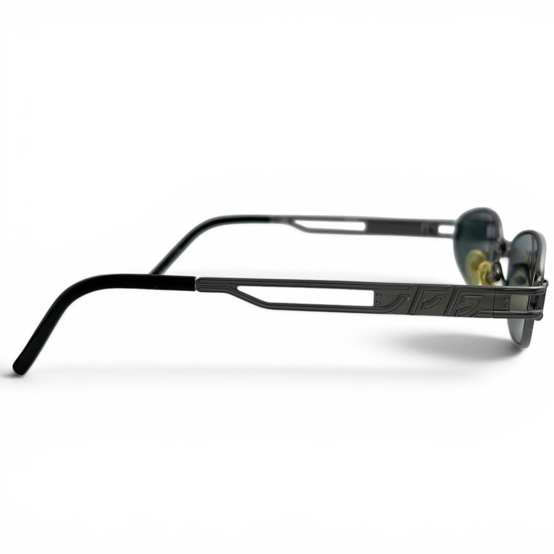Great JEAN-PAUL GAULTIER sunglasses black metal mens JPG 58-6108