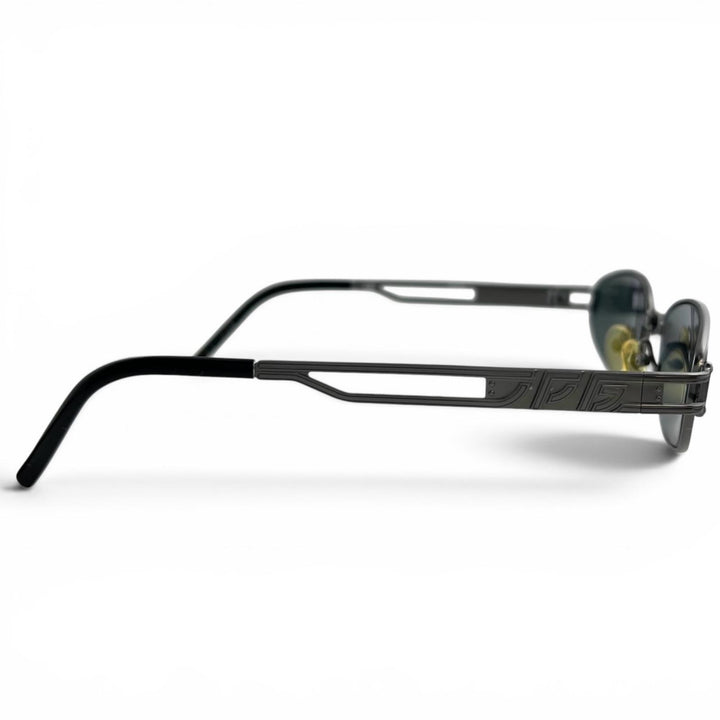 Great JEAN-PAUL GAULTIER sunglasses black metal mens JPG 58-6108