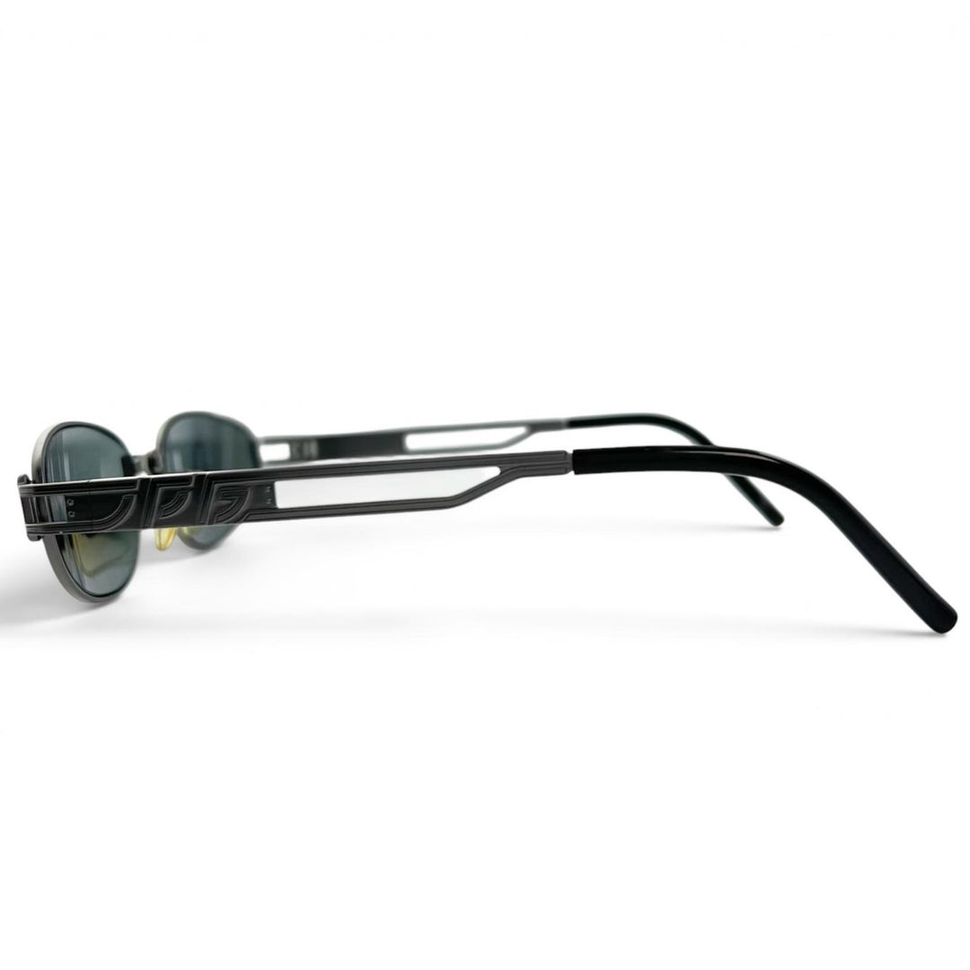 Great JEAN-PAUL GAULTIER sunglasses black metal mens JPG 58-6108