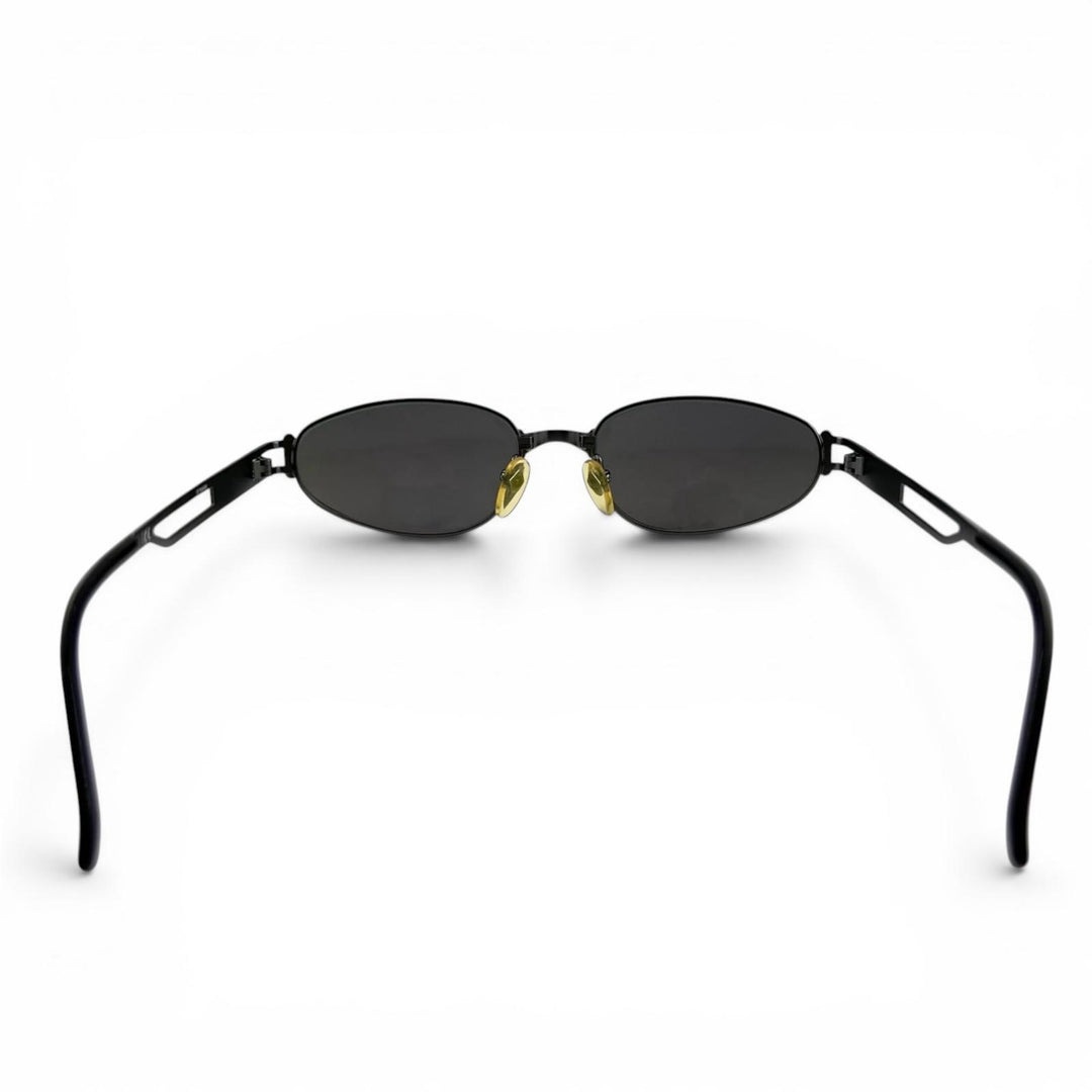Great JEAN-PAUL GAULTIER sunglasses black metal mens JPG 58-6108