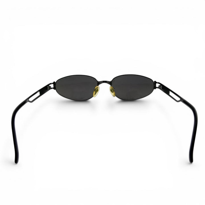 Great JEAN-PAUL GAULTIER sunglasses black metal mens JPG 58-6108