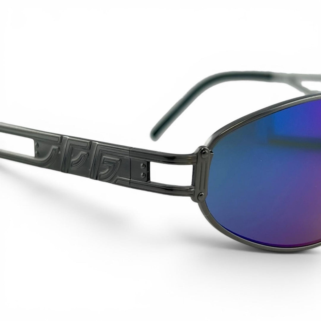 Great JEAN-PAUL GAULTIER sunglasses black metal mens JPG 58-6108