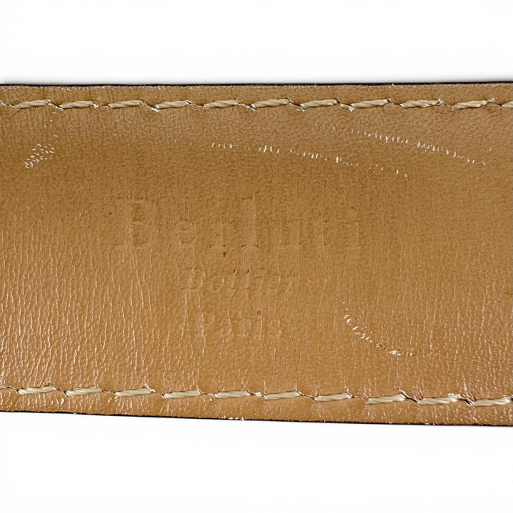Discounted Very Good BERLUTI belt Pin buckle Brown Patine leather mens 85 34