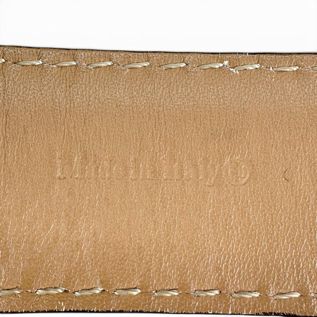 Discounted Very Good BERLUTI belt Pin buckle Brown Patine leather mens 85 34