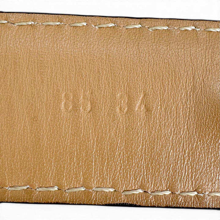 Discounted Very Good BERLUTI belt Pin buckle Brown Patine leather mens 85 34