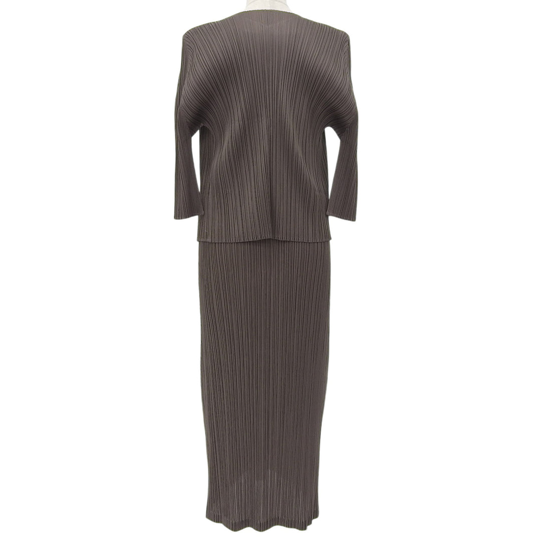 Excellent PLEATS PLEASE ensemble One-piece dress and cardigan set