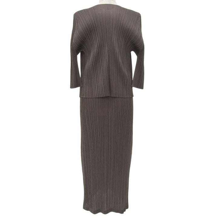 Excellent PLEATS PLEASE ensemble One-piece dress and cardigan set