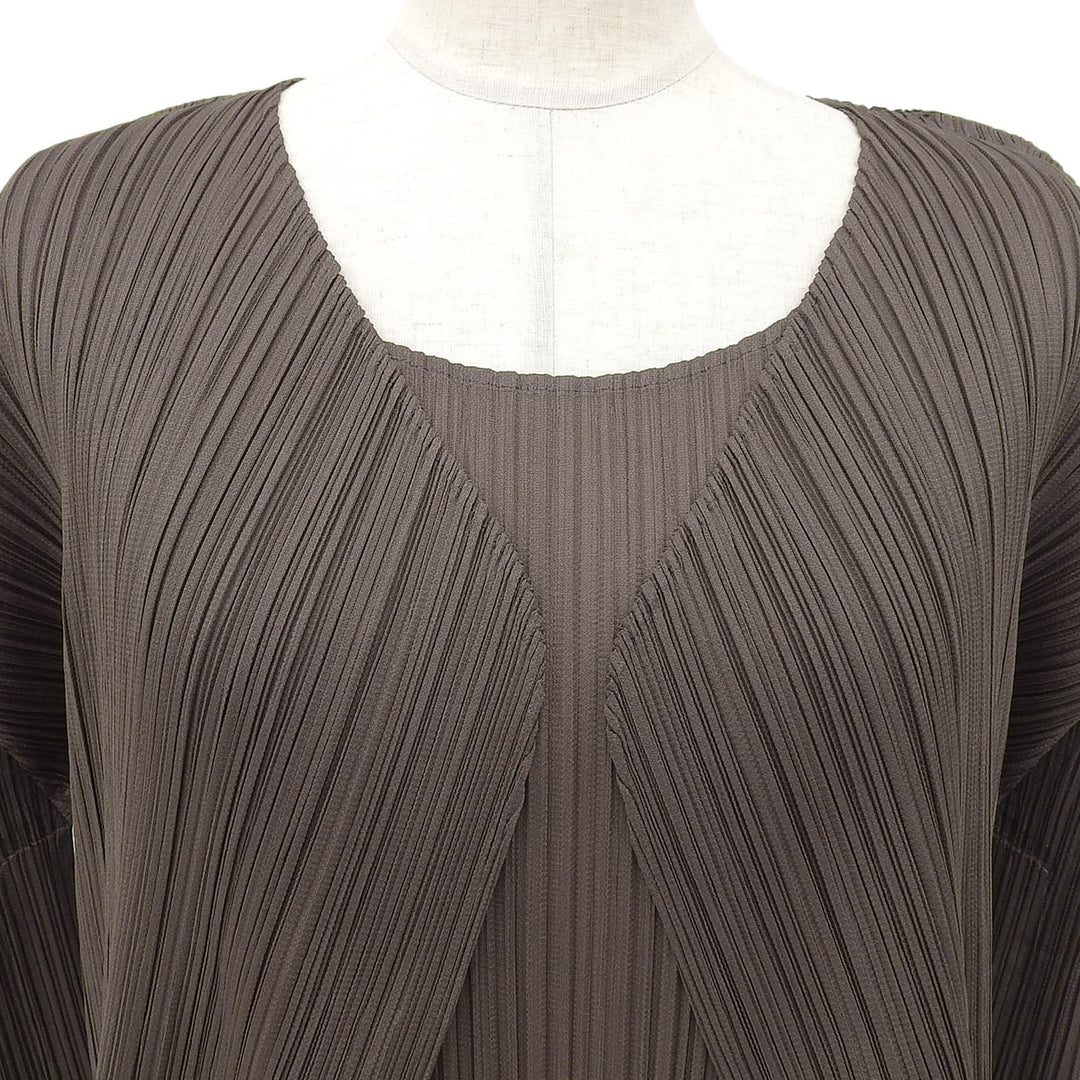 Excellent PLEATS PLEASE ensemble One-piece dress and cardigan set