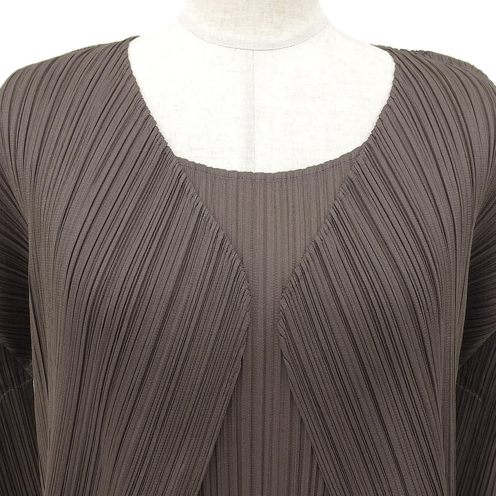 Excellent PLEATS PLEASE ensemble One-piece dress and cardigan set