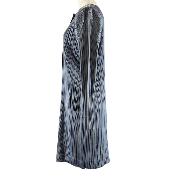 Great PLEATS PLEASE cardigan long gray polyester Women 3 PP91-JA513