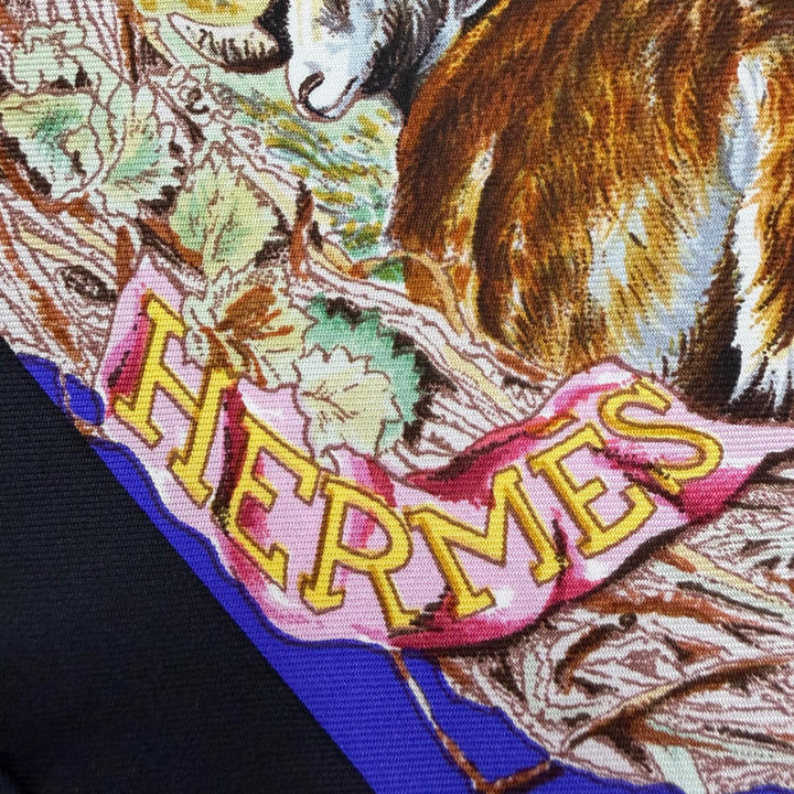 Excellent HERMES scarf FAUNE ET FLORE DU TEXAS TEXAS WILDLIFE silk Women