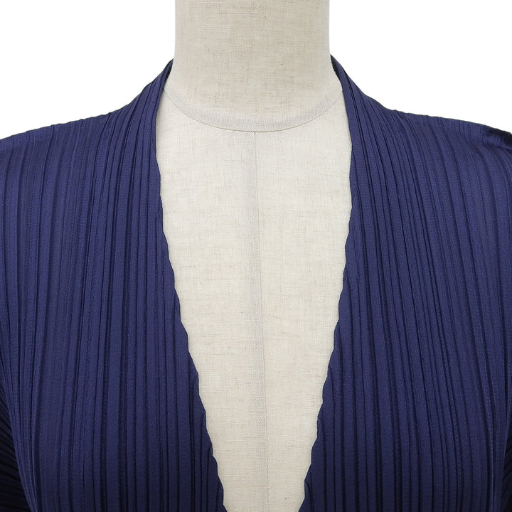 Excellent PLEATS PLEASE cardigan Navy polyester Women 3 PP71-JA143