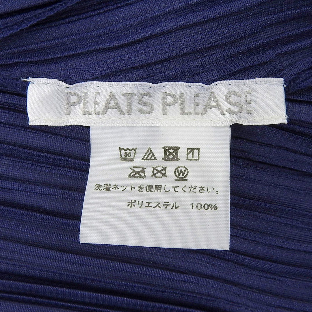 Excellent PLEATS PLEASE cardigan Navy polyester Women 3 PP71-JA143