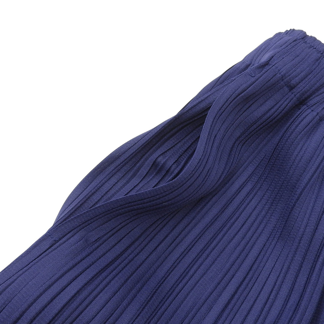 Excellent PLEATS PLEASE Wide pants Pleated Navy polyester Women 3 PP71-JF146