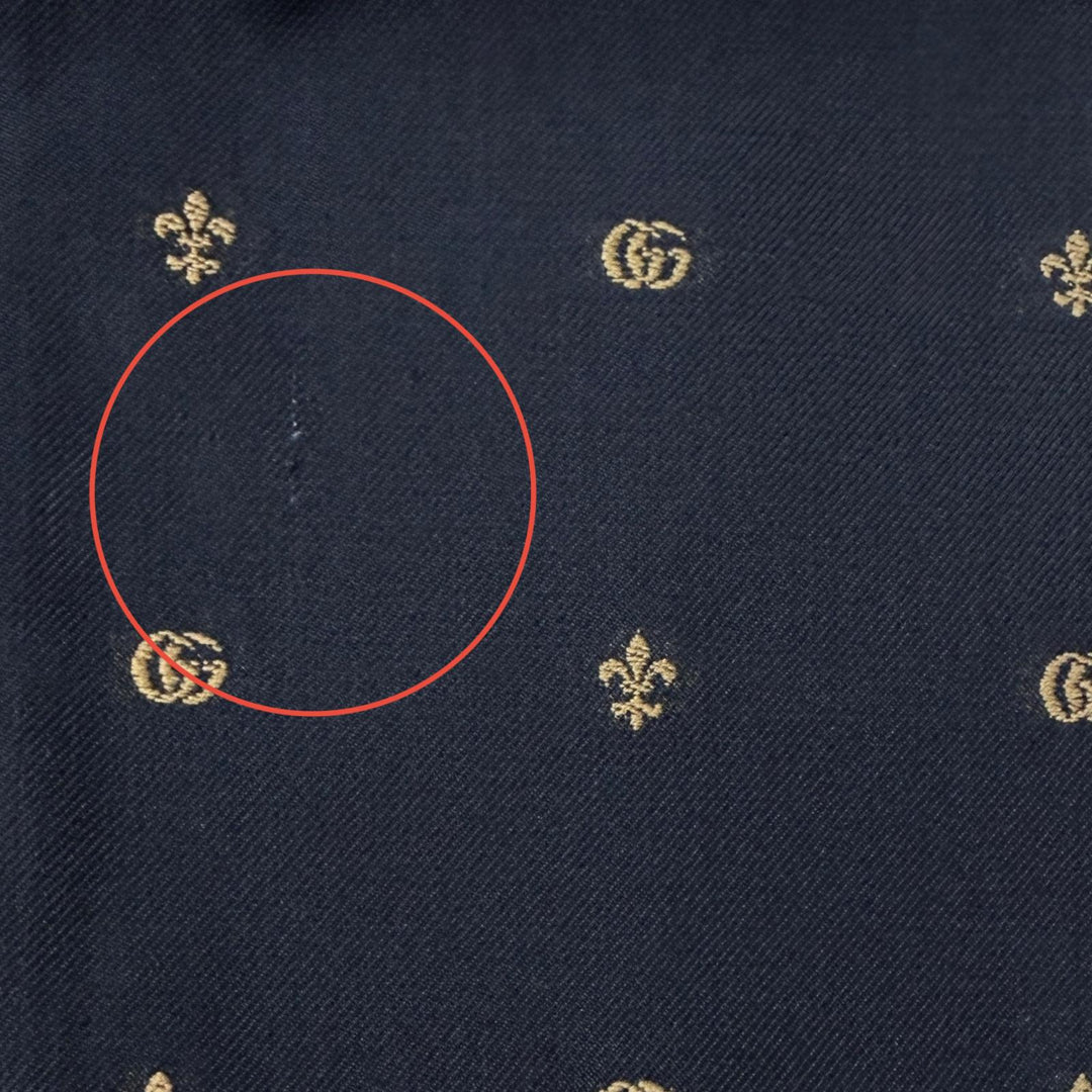 Pristine GUCCI slacks GG Marmont Navy wool mens 50 722523
