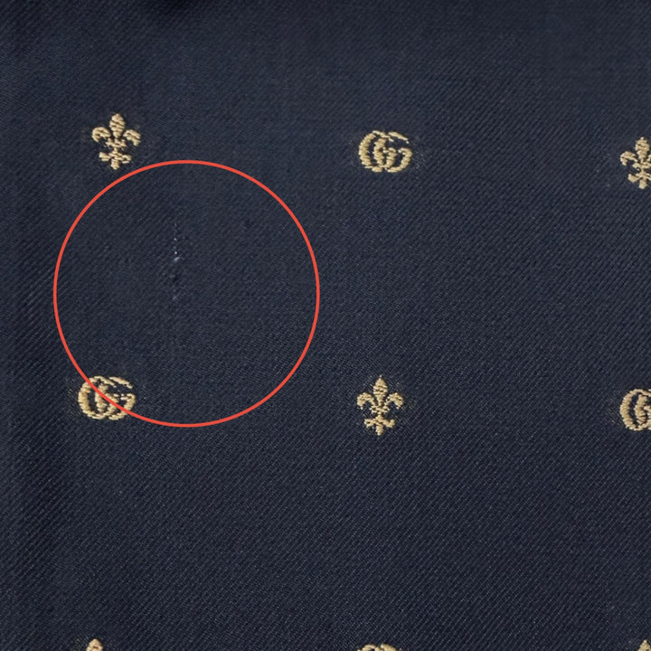 Pristine GUCCI slacks GG Marmont Navy wool mens 50 722523