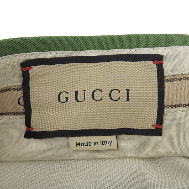 Pristine GUCCI slacks Center-creased trousers green wool mens 46 672087