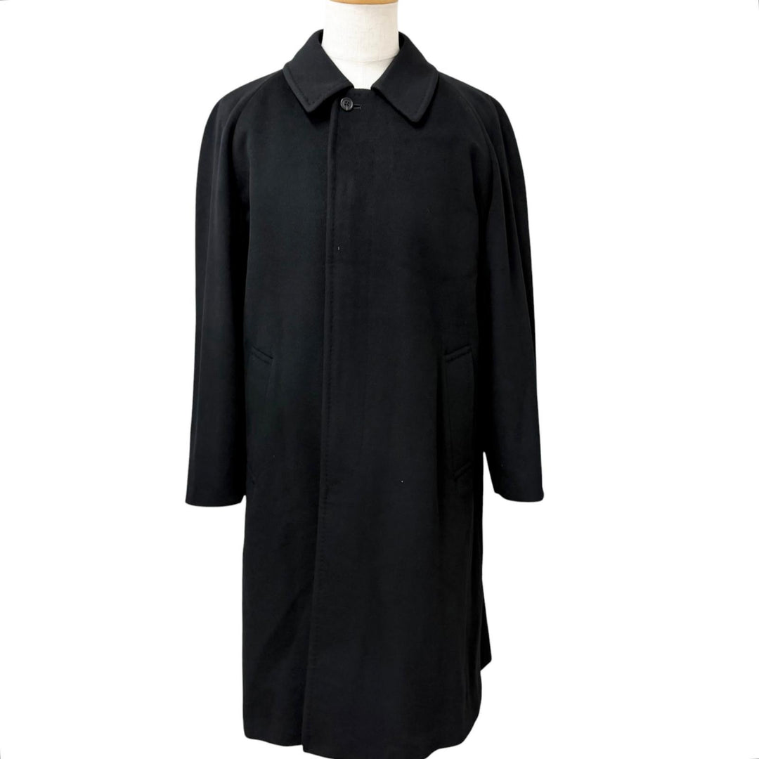 Excellent Burberrys coat black cashmere mens