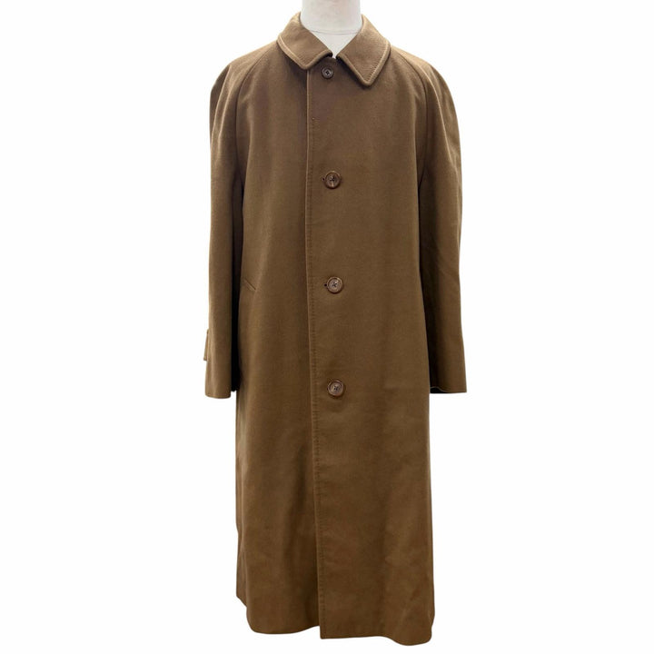 Great Aquascutum coat Figurine tailoring Brown Pure Cashmere mens