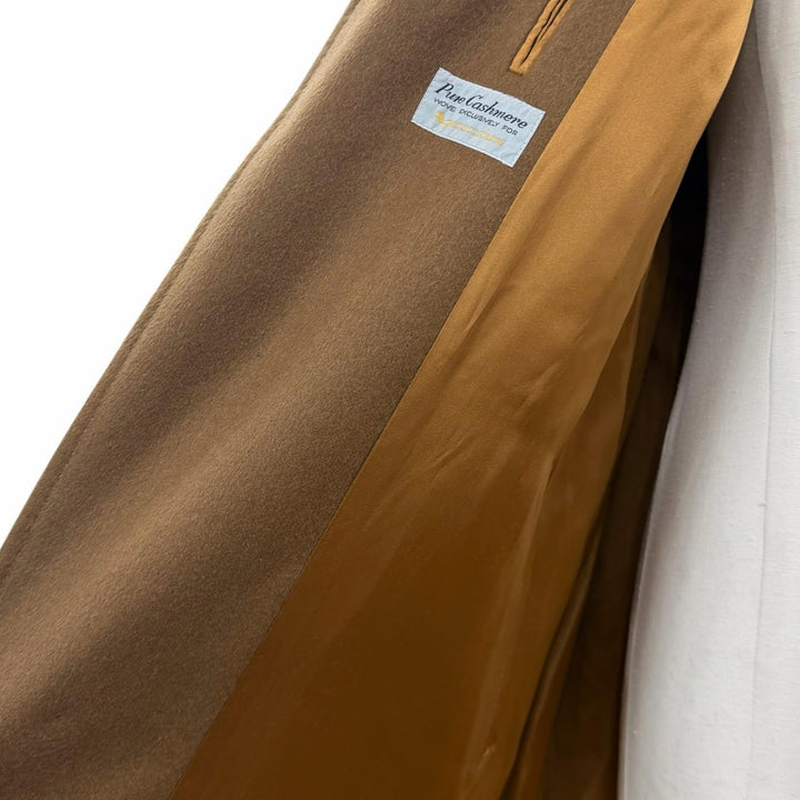 Great Aquascutum coat Figurine tailoring Brown Pure Cashmere mens