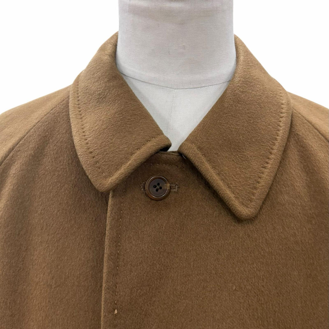Great Aquascutum coat Figurine tailoring Brown Pure Cashmere mens