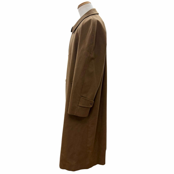 Great Aquascutum coat Figurine tailoring Brown Pure Cashmere mens