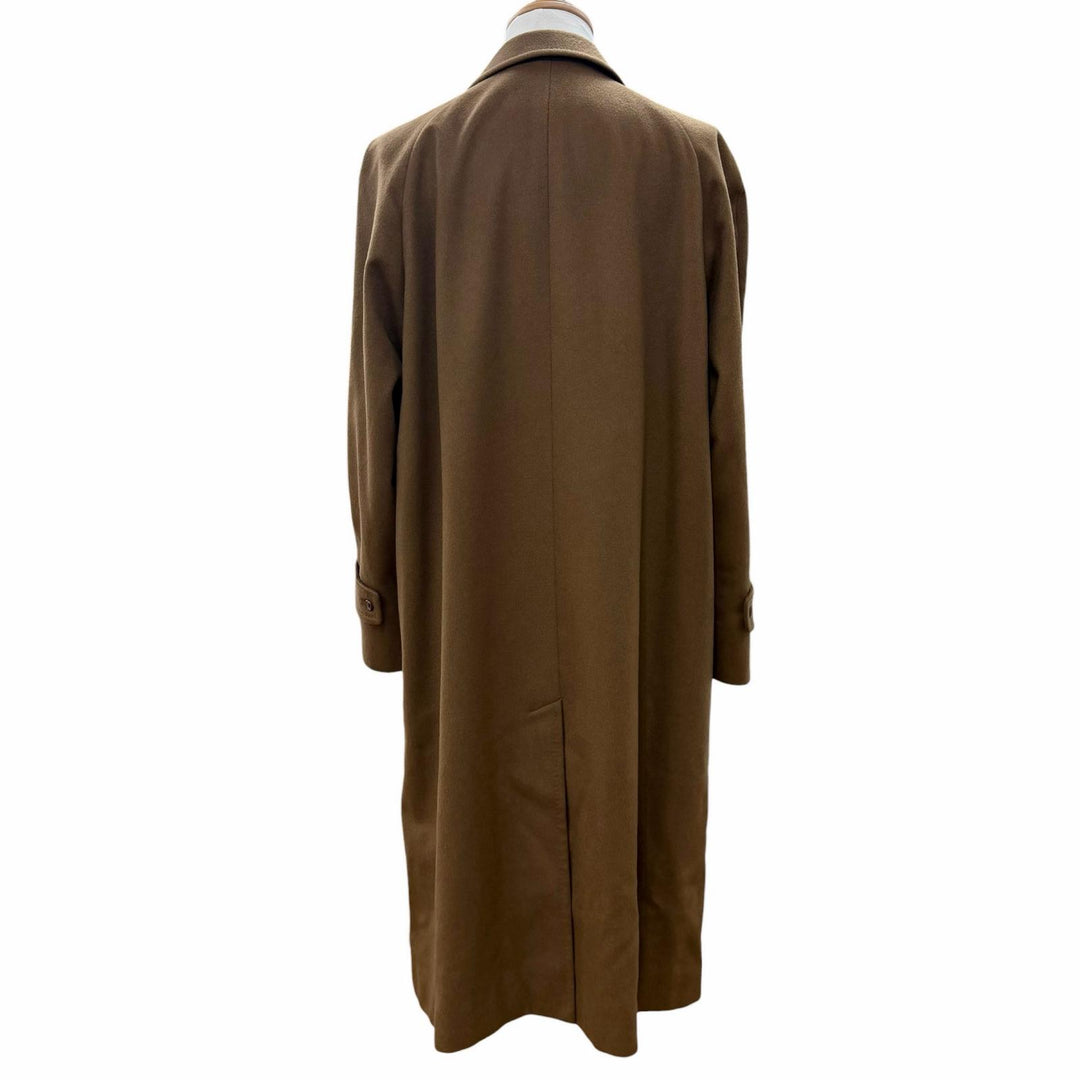 Great Aquascutum coat Figurine tailoring Brown Pure Cashmere mens