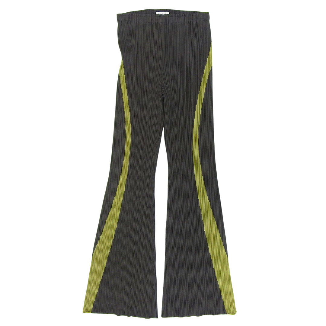 Excellent PLEATS PLEASE Pants Pleated green polyester Women 2 PP43-JF875