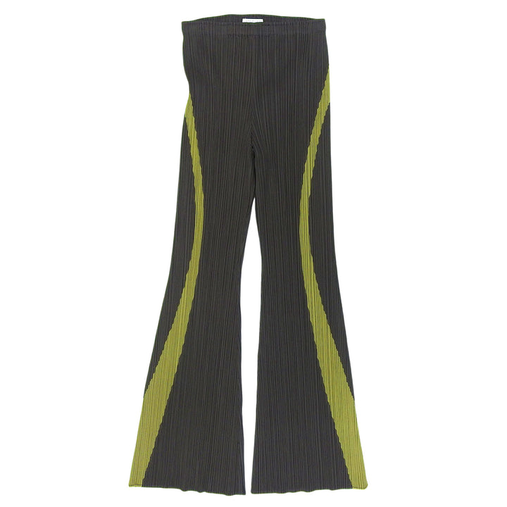 Excellent PLEATS PLEASE Pants Pleated green polyester Women 2 PP43-JF875