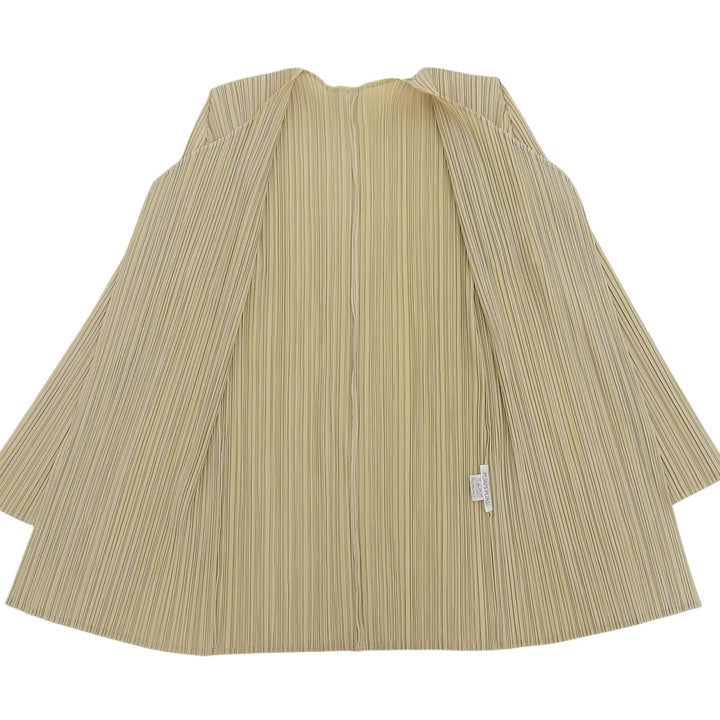 Excellent PLEATS PLEASE cardigan light beige polyester Women 3 PP05-JO001