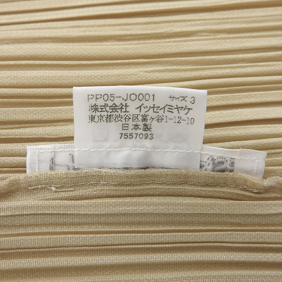Excellent PLEATS PLEASE cardigan light beige polyester Women 3 PP05-JO001