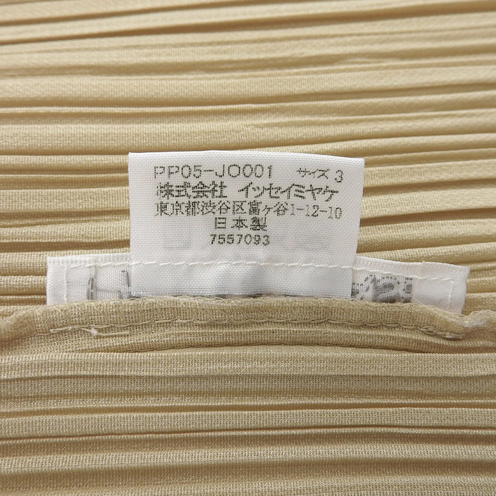 Excellent PLEATS PLEASE cardigan light beige polyester Women 3 PP05-JO001