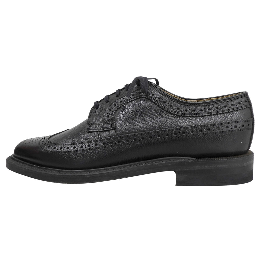 Pristine REGAL Leather shoes Wingtip medallion black leather mens 25.5cm