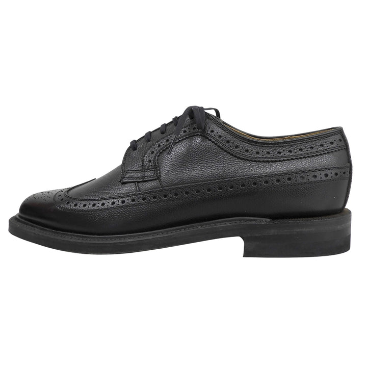 Pristine REGAL Leather shoes Wingtip medallion black leather mens 25.5cm