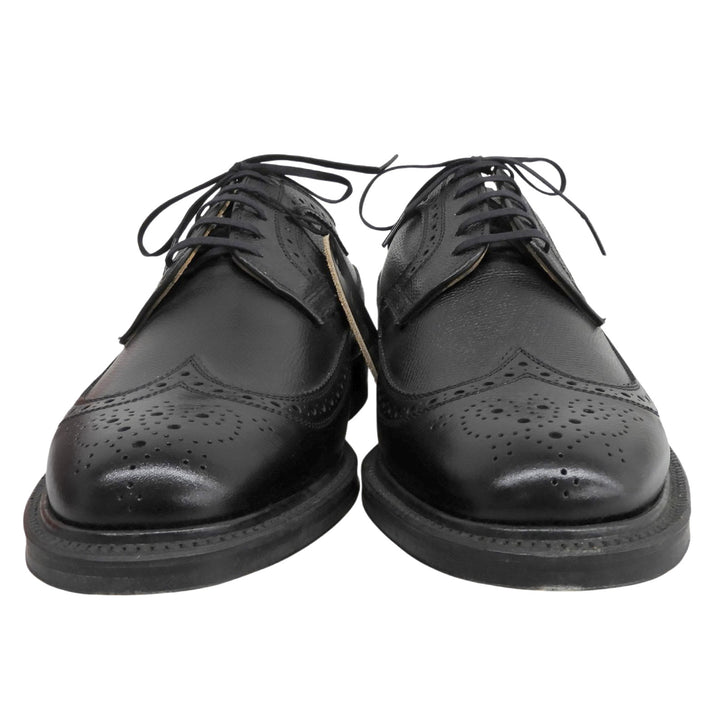 Pristine REGAL Leather shoes Wingtip medallion black leather mens 25.5cm