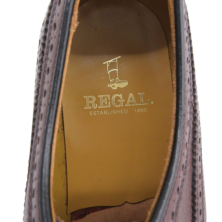 Pristine REGAL Leather shoes Wingtip Full Gloves Brown Grain leather mens 26cm