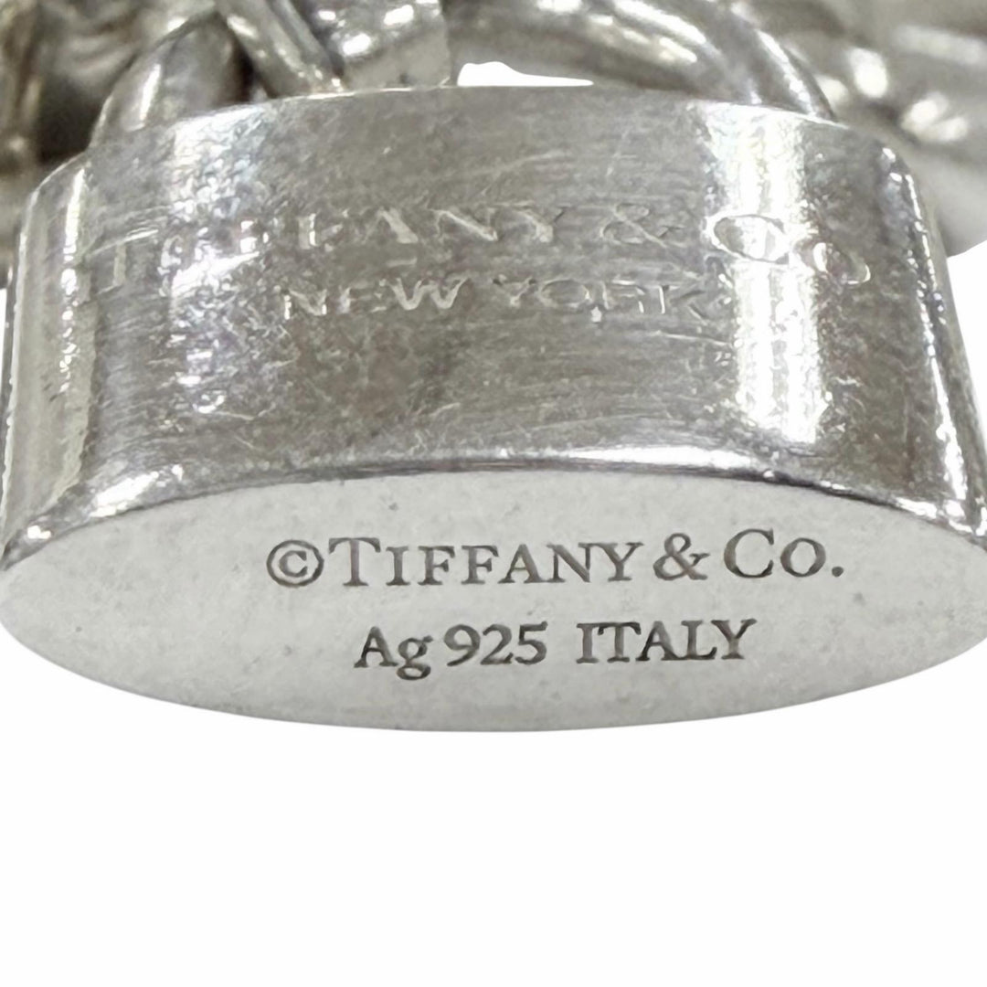 Great TIFFANY&Co. Necklace Hardware Small Link Wrap Silver SV925 Women