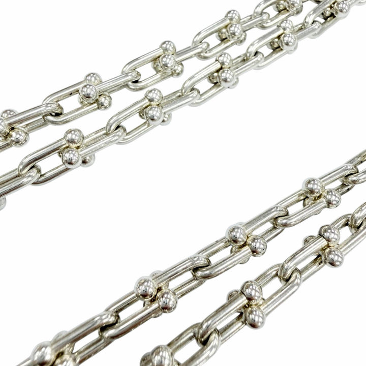 Great TIFFANY&Co. Necklace Hardware Small Link Wrap Silver SV925 Women
