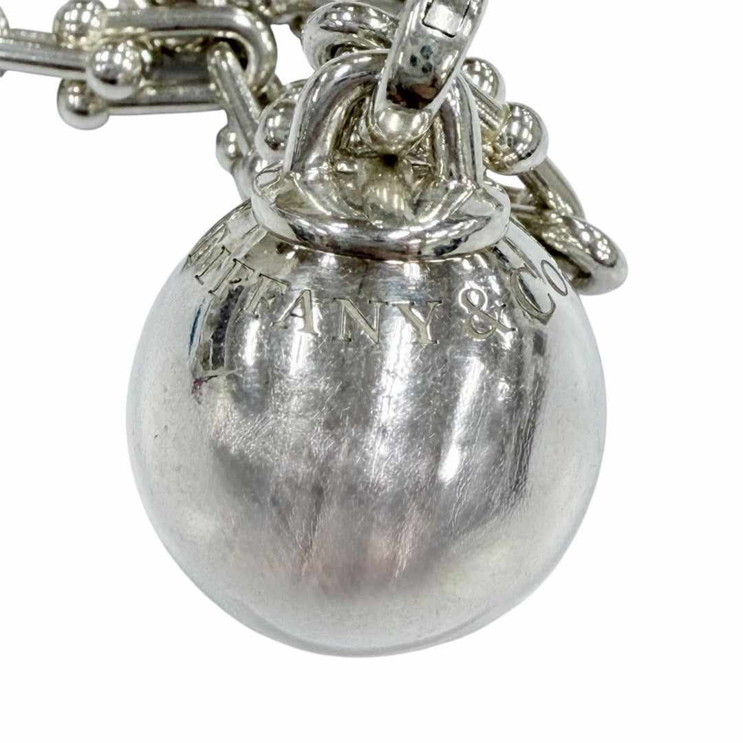 Great TIFFANY&Co. Necklace Hardware Small Link Wrap Silver SV925 Women