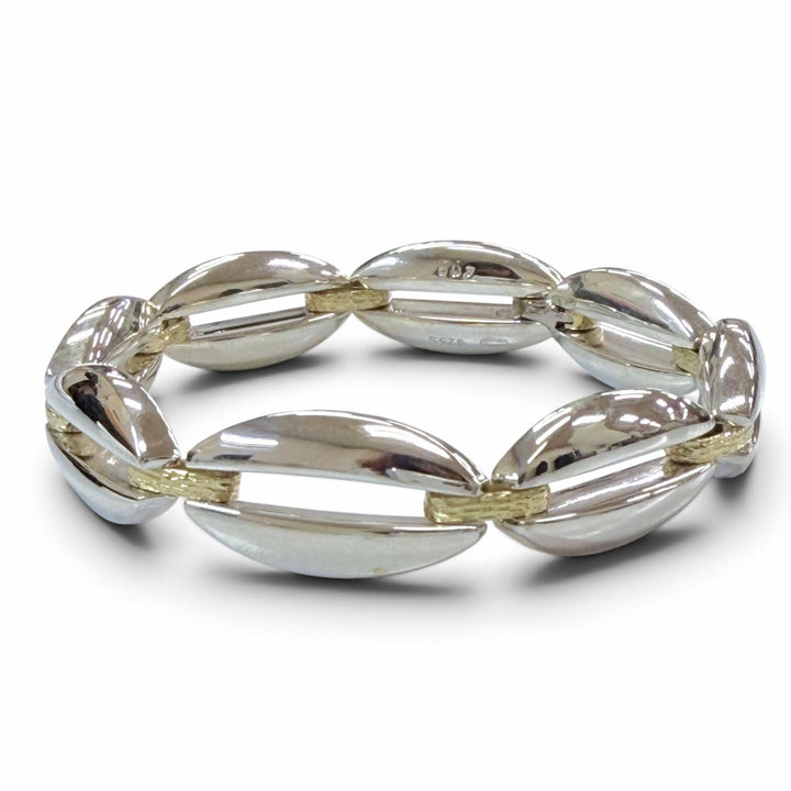 Excellent Georg Jensen bracelet Link 409 Combo Silver 925 mens